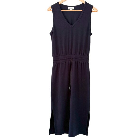 Evereve Navy Midi Dress Size Small –‎ Soft Stretch Knit - Picture 1 of 6